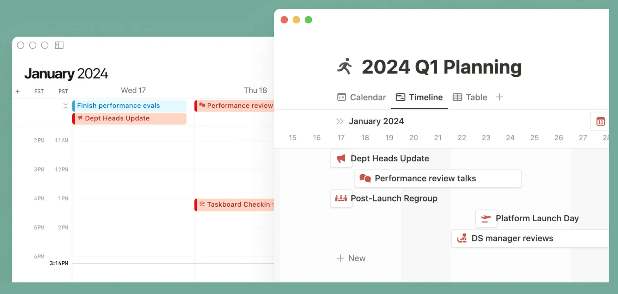 Notion Calendar Interface