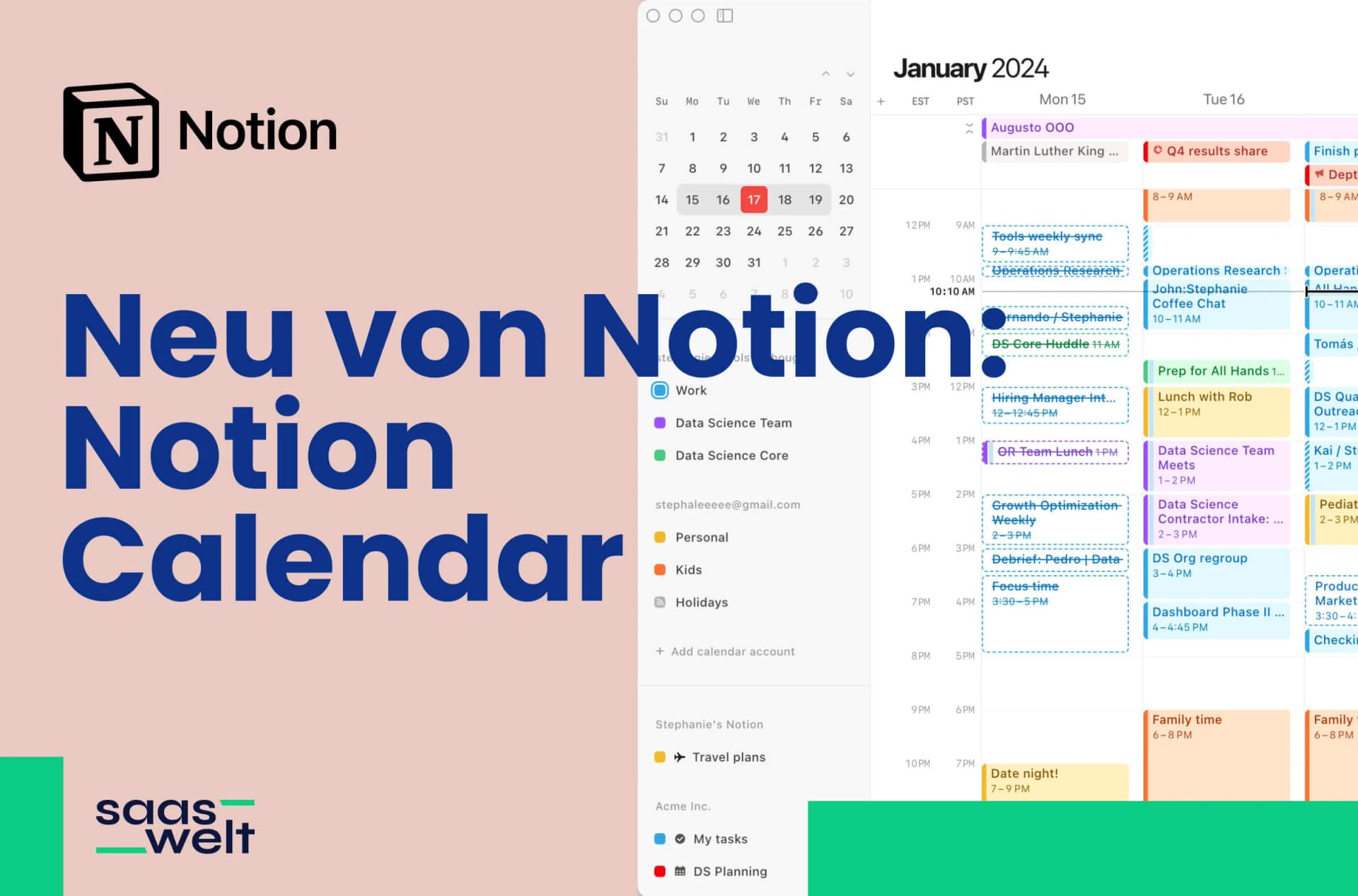 Neu von Notion: Der Notion Calendar für revolutionierte Terminplanung