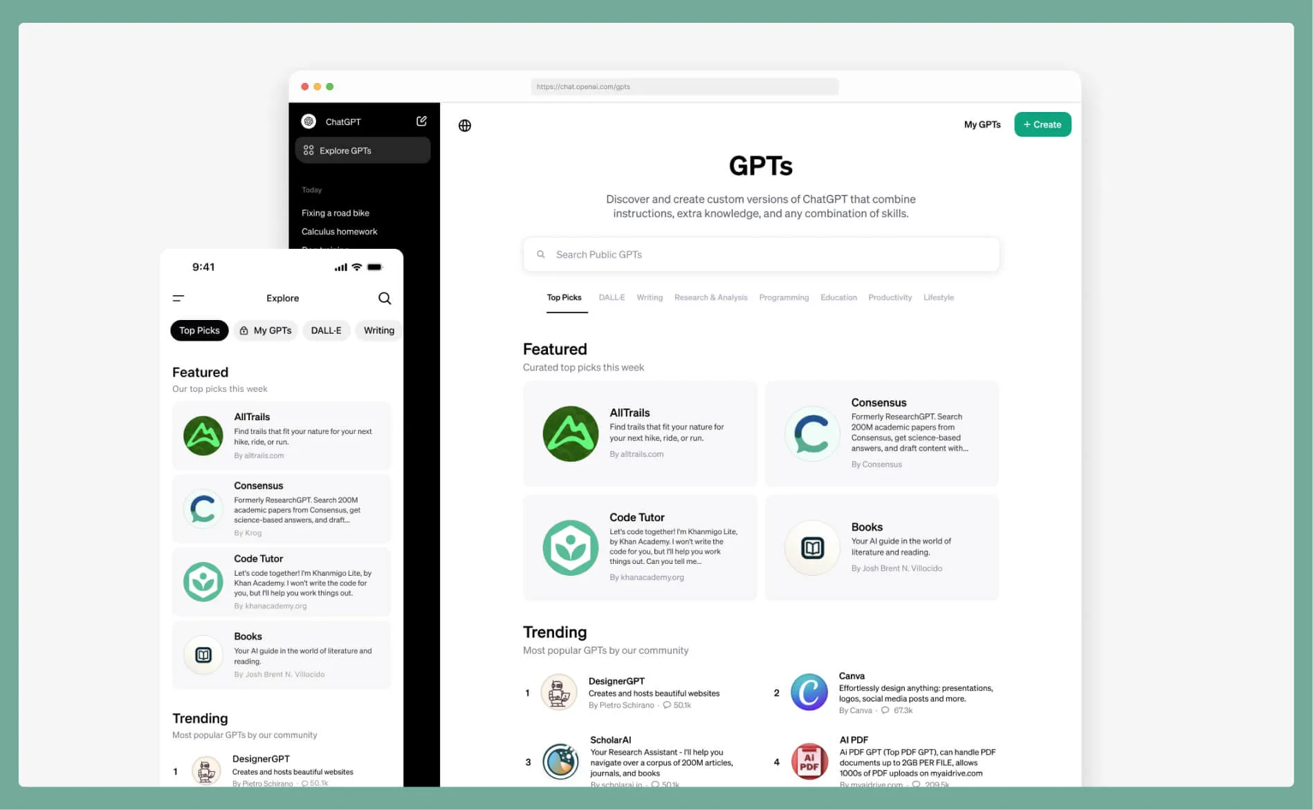OpenAI GPT Store Interface