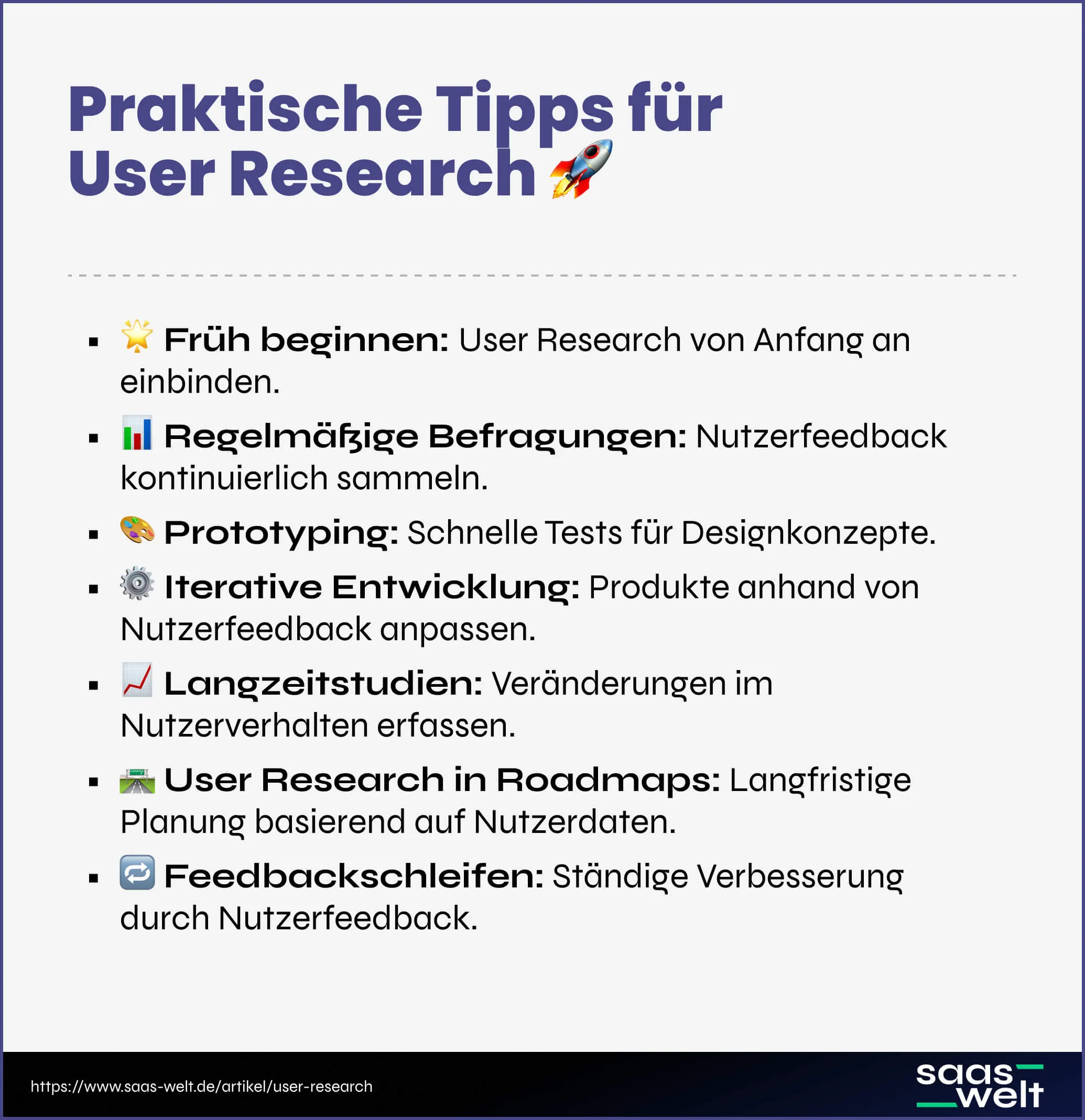 Praktische Tipps für User Research
