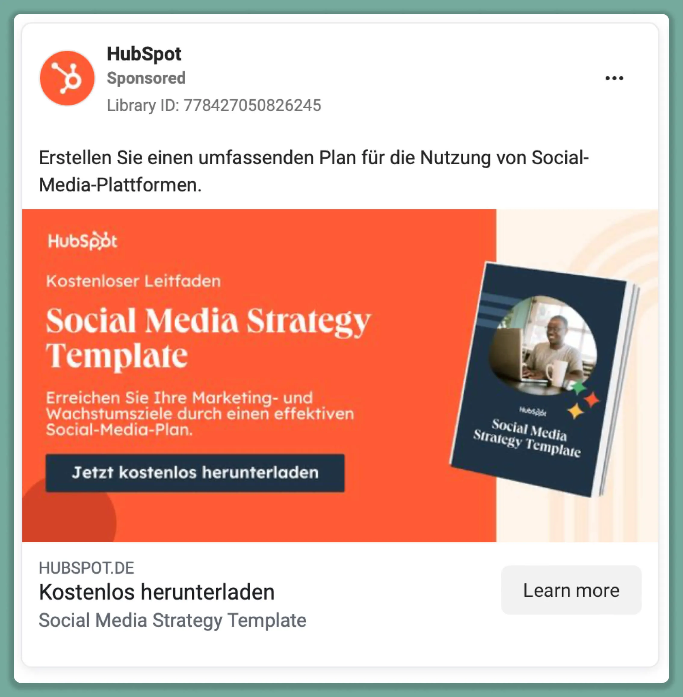 HubSpot Facebook Ad