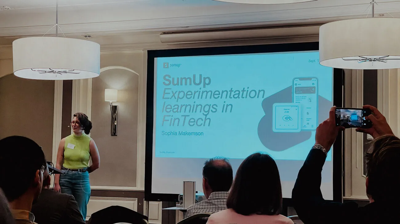 Sophia Makemson von SumUp @ Optimizely Digital Experimentation Forum 2023