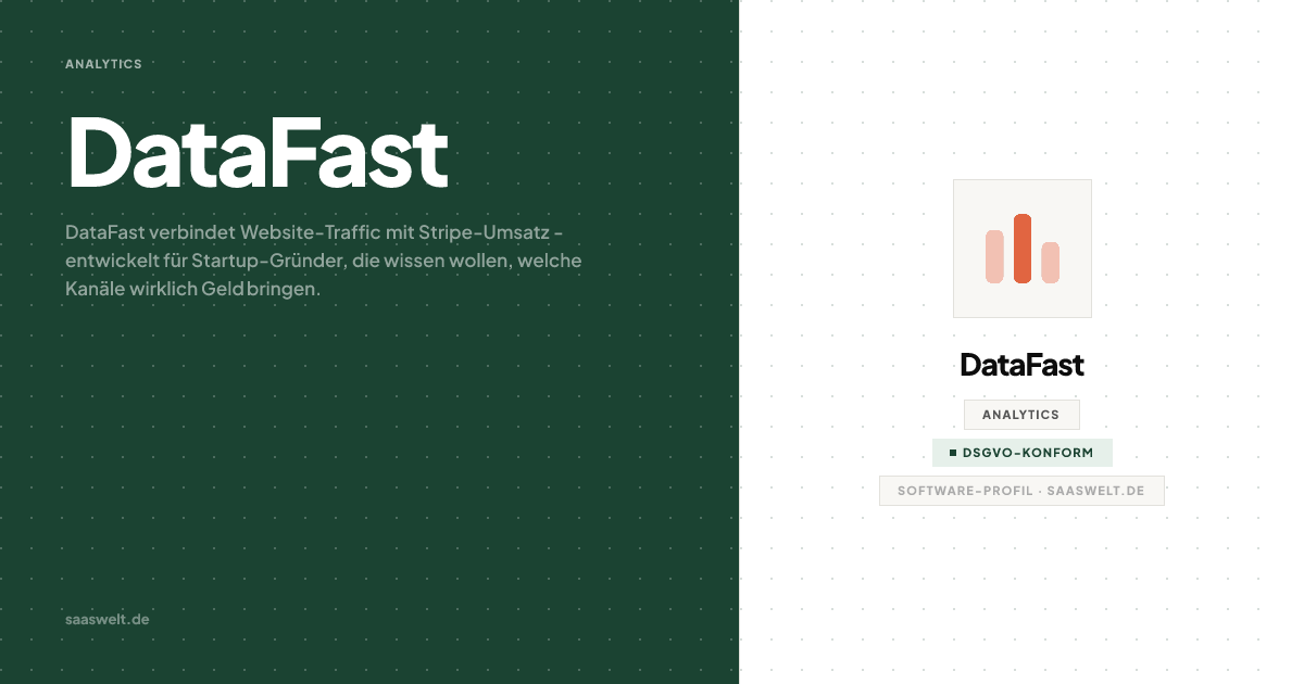 Datafast DataFast Review - Preis, Features & Alternativen | SaaS-Welt